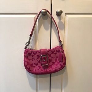 Pink mini coach purse